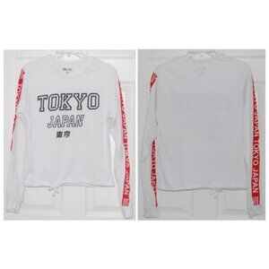 On Fire Long Sweatshirt Juniors XL (Bust: 38"), White, 100% Cotton